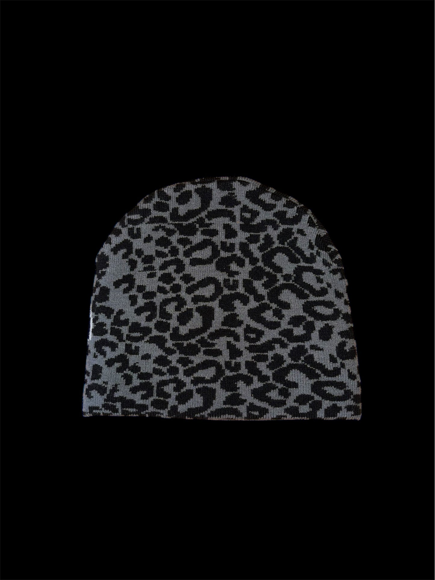 Beanie black leopard