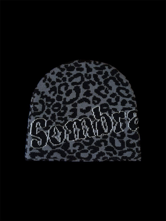 Beanie black leopard